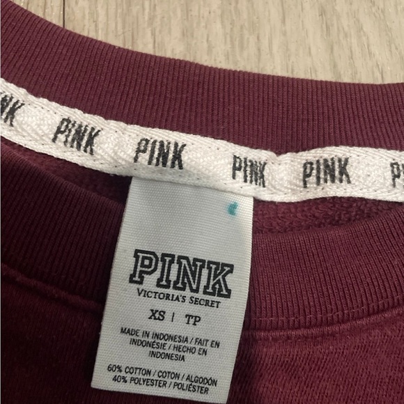 Victoria's Secret PINK Maroon Sweatshirt - Picture 2 of 3